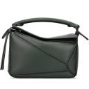 David Jones Loewe Puzzle Edge Monochrome Small in Satin Calf in Deep Purple