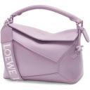 David Jones Loewe Puzzle Edge Monochrome Small in Satin Calf in Deep Purple