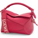 David Jones Loewe Puzzle Edge Monochrome Small in Satin Calf in Deep Purple