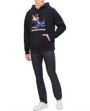 David Jones Maison Kitsune Dressed Fox Print Relaxed Hoodie in Black, Size Medium