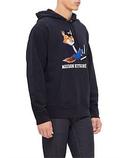 David Jones Maison Kitsune Dressed Fox Print Relaxed Hoodie in Black, Size XL