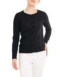 David Jones Merino Classic Button Up Cardigan in Navy, Size 2XL