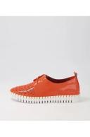 David Jones Midas Husto Patent Leather in Orange, Size 39 EU