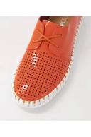 David Jones Midas Husto Patent Leather in Orange, Size 39 EU