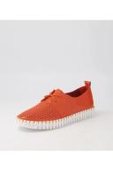 David Jones Midas Husto Patent Leather in Orange, Size 41 EU