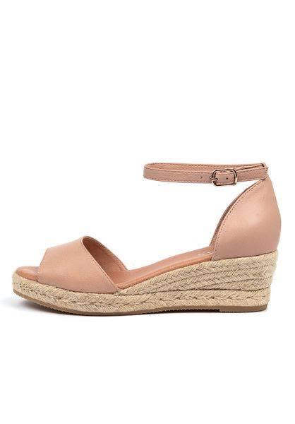 David Jones Midas Skippy Mi Bright Natural Rope Leather in Orange, Size 41 EU