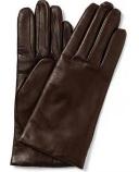 David Jones Milana Cashmere Lined Nappa Leather Gloves in Brown, Size S-M