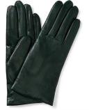 David Jones Milana Cashmere Lined Nappa Leather Gloves in Green, Size S-M