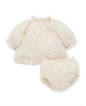 David Jones Organics Shirred Top & Bloomer Set (000-2) in Sctmdw, Size 000