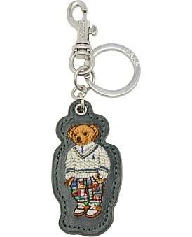 David Jones Polo Ralph Lauren Embroidered Bear Keyring in New Forest