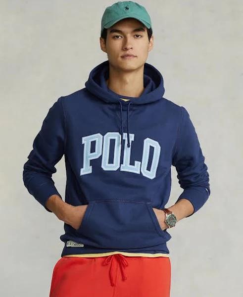 David Jones Polo Ralph Lauren Rl Fleece Long Sleeve Sweatshirt in Light Navy, Size XS