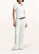David Jones Polo Ralph Lauren Slim Fit Cable-Knit Polo Shirt in White, Size XS