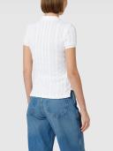 David Jones Polo Ralph Lauren Slim Fit Cable-Knit Polo Shirt in White, Size XS