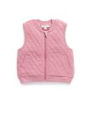 David Jones Purebaby Quilted Vest in Beetroot Melange, Size 0