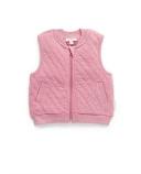 David Jones Purebaby Quilted Vest in Beetroot Melange, Size 0