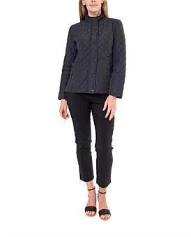 David Jones Quilted Bomber Jacket in Black, Size 16 AU