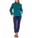 David Jones Quilted Bomber Jacket in Green, Size 14 AU