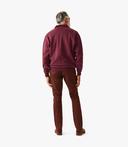 David Jones R.M. Williams Mulyungarie Fleece in Maroon, Size Small