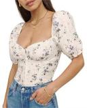 David Jones Reformation Rome Linen Top in Madeline, Size 2 US