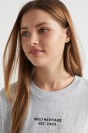 David Jones Seed Heritage Core Logo Tee in Cloud, Size 14 Y