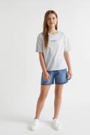 David Jones Seed Heritage Core Logo Tee in Cloud, Size 14 Y