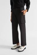 David Jones Seed Heritage Pleat Front Pant in Black, Size 8 AU
