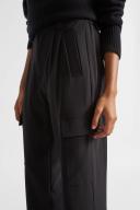 David Jones Seed Heritage Pleat Front Pant in Black, Size 8 AU
