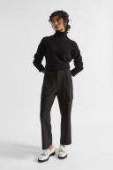 David Jones Seed Heritage Pleat Front Pant in Black, Size 8 AU