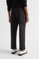 David Jones Seed Heritage Pleat Front Pant in Black, Size 8 AU