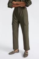 David Jones Seed Heritage Pleat Front Pant in Darkfern, Size 16 AU
