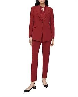 David Jones Theory Etiennette Suit Jacket in Deep Red, Size 8 AU