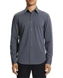 David Jones Theory Sylvain Knit Shirt in Steel Grey, Size XL