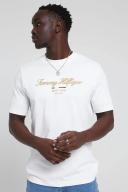 David Jones Tommy Hilfiger Im Icon Script Gold Embro Tee in White, Size Small