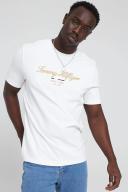 David Jones Tommy Hilfiger Im Icon Script Gold Embro Tee in White, Size Small