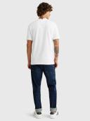 David Jones Tommy Hilfiger Im Icon Script Gold Embro Tee in White, Size Small