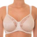 David Jones Triumph Lacy Minimiser Bra 2 Pack in Coffee Sugar/Naked Pink, Size 16F