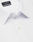 David Jones Van Heusen Bamboo Blend Classic LS Shirt in White, Size 38