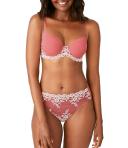 David Jones Wacoal Embrace Lace Contour Bra in Pastel Parchment/Blue, Size 12C (34C)