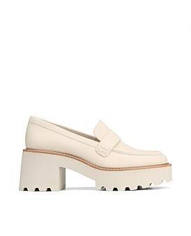 David Jones Wittner Saturn Vintage Ivory Leather Loafer in Vintage Ivory N, Size 35 EU