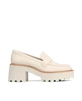 David Jones Wittner Saturn Vintage Ivory Leather Loafer in Vintage Ivory N, Size 36 EU