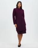 David Lawrence Madison Felted Wool Coat Aubergine 6