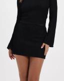 Dazie - Women's Black Mini Skirts - Snowfall Textured Mini Skirt - Size 6 at The Iconic
