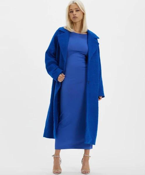 Dazie - Women's Blue Winter Coats - Don't Play Longline Coat - Size 14 at The Iconic