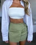 Dazie - Women's Green Mini Skirts - Right On Time Cargo Skirt - Size 6 at The Iconic