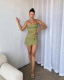 Dazie - Women's Green Mini Skirts - Right On Time Cargo Skirt - Size 8 at The Iconic