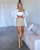 Dazie - Women's Neutrals Mini Skirts - Right On Time Cargo Skirt - Size 12 at The Iconic