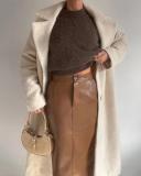 Dazie - Women's Nude Coats - Don't Play Longline Coat - Size 14 at The Iconic