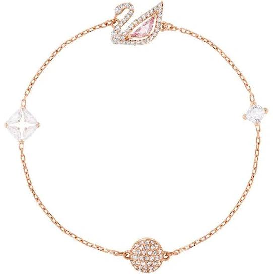 Dazzling Swarovski Swan Bracelet, Rose Gold