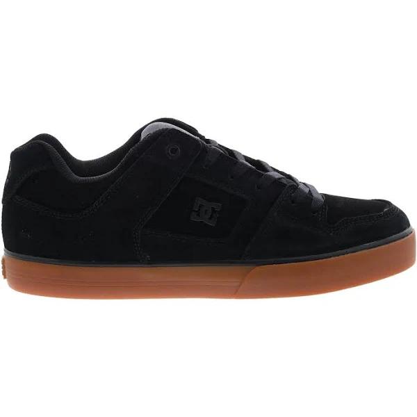 DC Adult Mens Pure Skate Inspired Sneakers Black Black Gum US 11