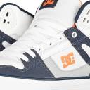 DC Shoes Pure High Top WC White Grey Orange Trainers UK 12